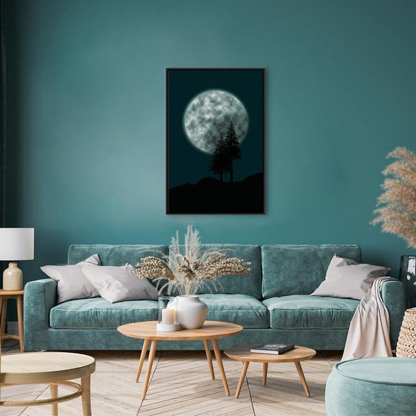 Quadro - Beautiful Full Moon (1 Part) Vertical
