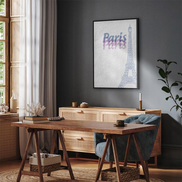 Quadro - Paris in Watercolours (1 Part) Vertical