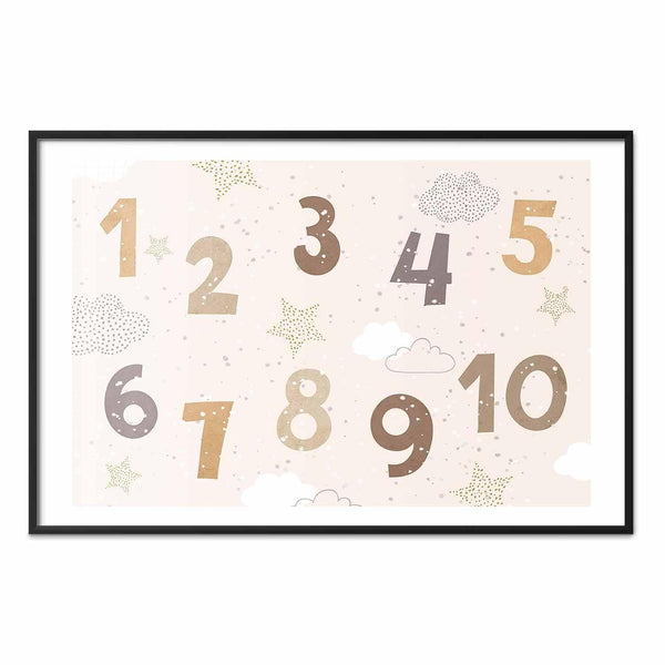 Poster - Numbers with Falling Snow