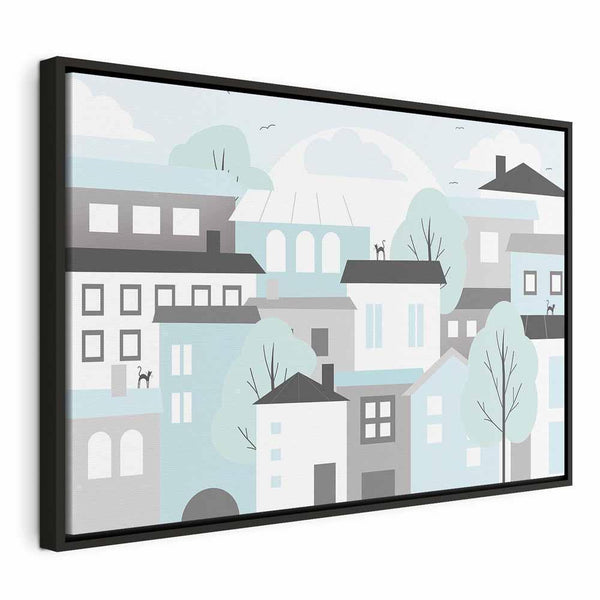 Quadro - Colorful Town (1 Part) Wide