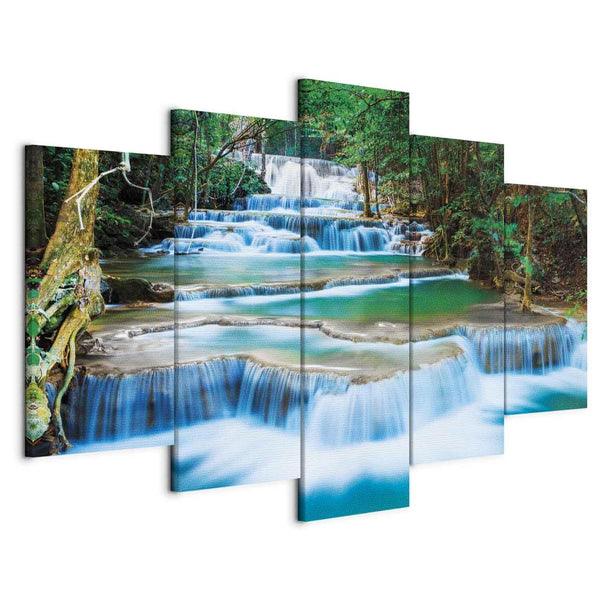 Quadro - Blue Waterfall in Kanchanaburi, Thailand