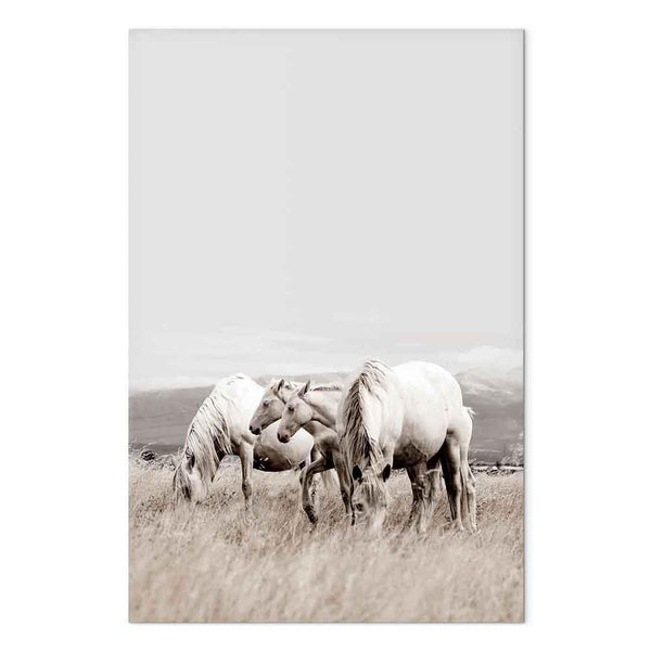 Quadro - White Horses (1 Part) Vertical