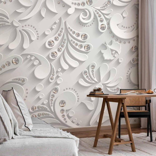 Carta da parati - Flowers with Crystals