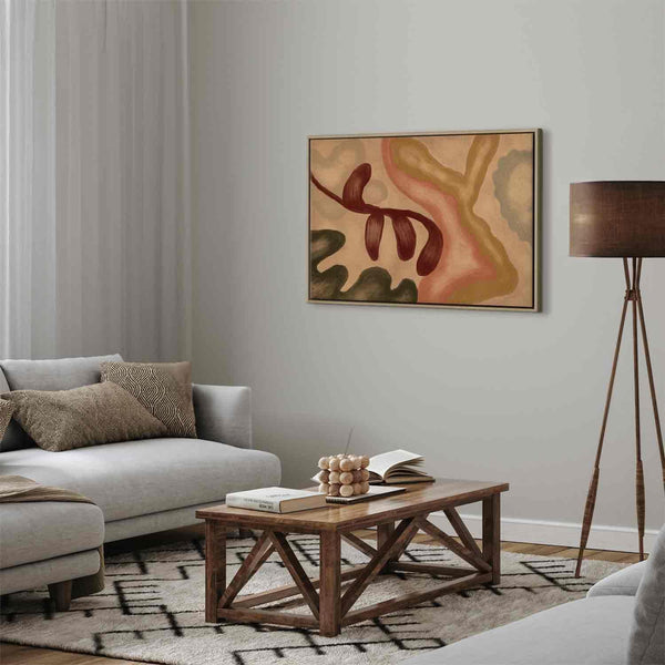 Quadro - Colorful shapes – worn-out figures in lime wash technique