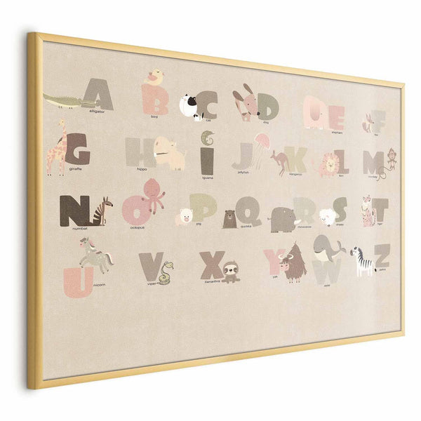 Poster - Beige Alphabet