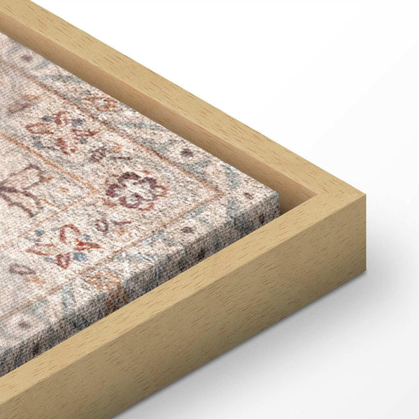Quadro - Sand carpet - worn Persian carpet with rich decorative motifs