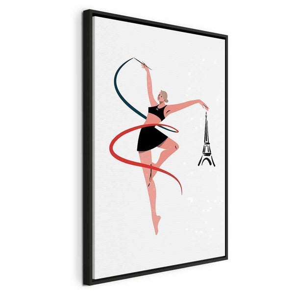 Quadro - Rhythmic Gymnastics - Illustration of a Woman With a Ribbon