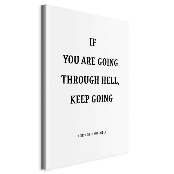Quadro - Power of Words (1-part) - Winston Churchill's Motivational Quote