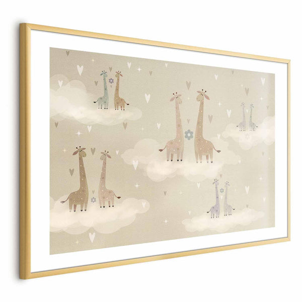 Poster - Loving Giraffes
