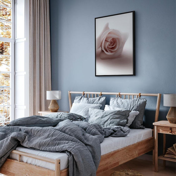 Quadro - Floral Glamour Glow (1-part) - Delicate and Pastel Pink Rose
