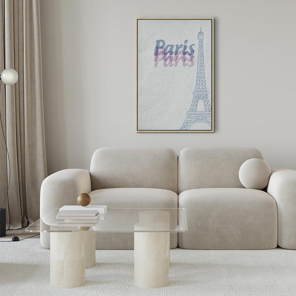 Quadro - Paris in Watercolours (1 Part) Vertical