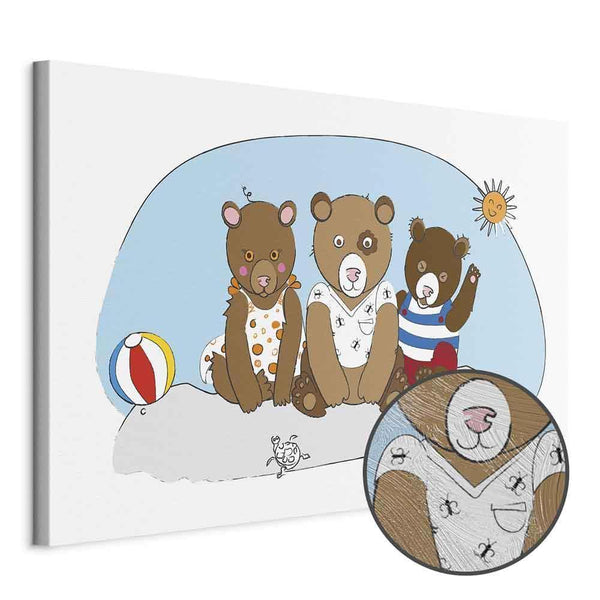 Quadro - Teddy Bears on the Beach (1 Part) Wide
