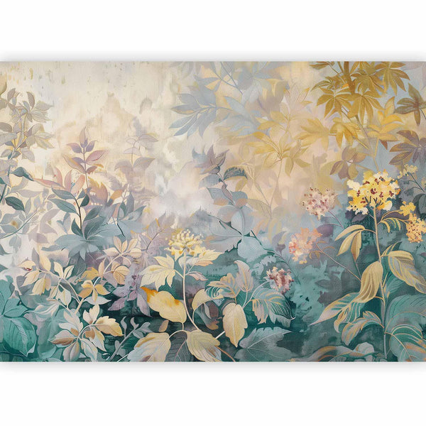 Carta da parati - Tapestry Pattern with a Meadow and Flowers Kilim with a Spring Motif