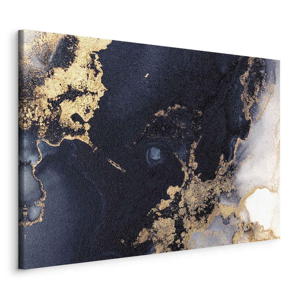 Quadro - Marble and navy blue – abstract textured pattern inspired by the starry sky