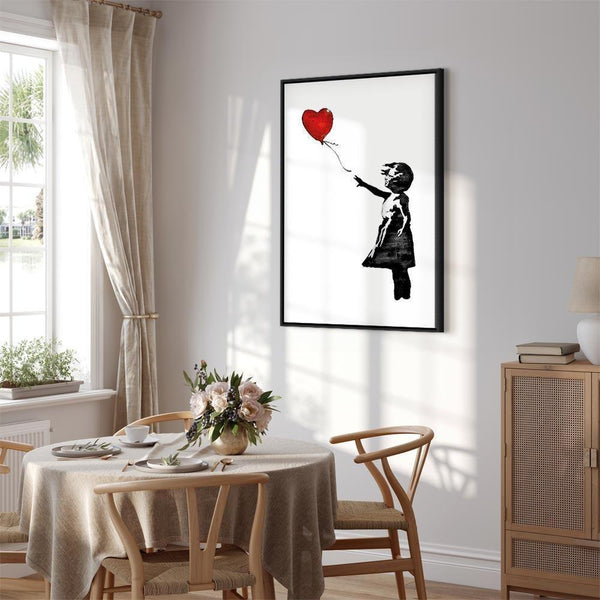 Quadro - Banksy: Girl with Balloon (1 Part) Vertical