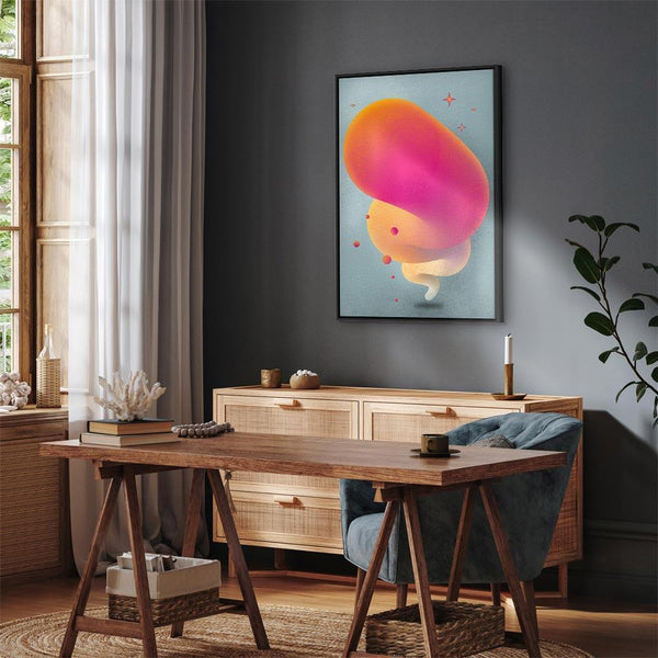 Quadro - Pink Streak (1 Part) Vertical