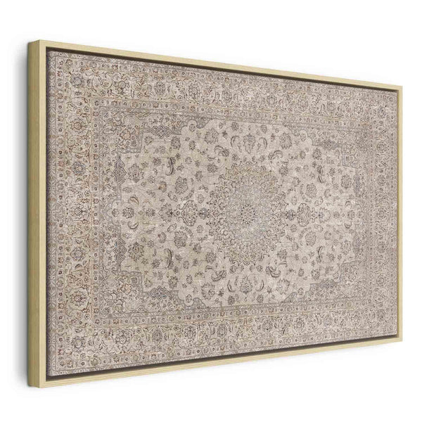 Quadro - Sand carpet - worn Persian carpet with rich decorative motifs