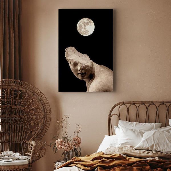 Quadro - Moon and Statue (1 Part) Vertical
