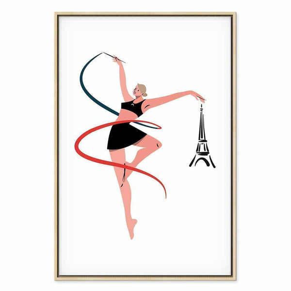 Quadro - Rhythmic Gymnastics - Illustration of a Woman With a Ribbon