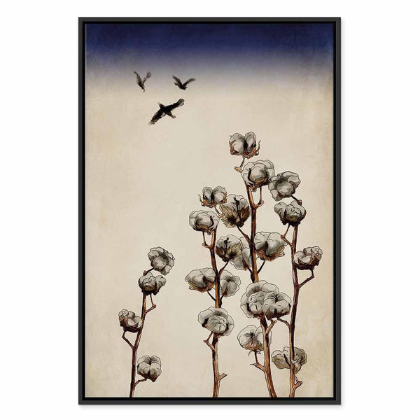 Quadro - Cotton Branches (1 Part) Vertical