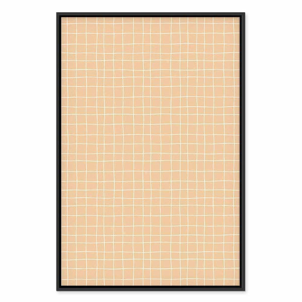 Quadro - Waving Lines - Creamy Grid on a Noisy Pastel Background