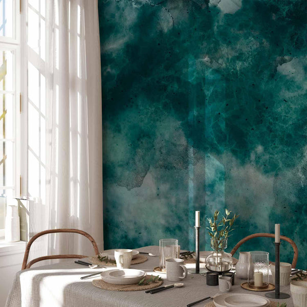 Carta da parati - Malachite respite - modernist abstract background with texture