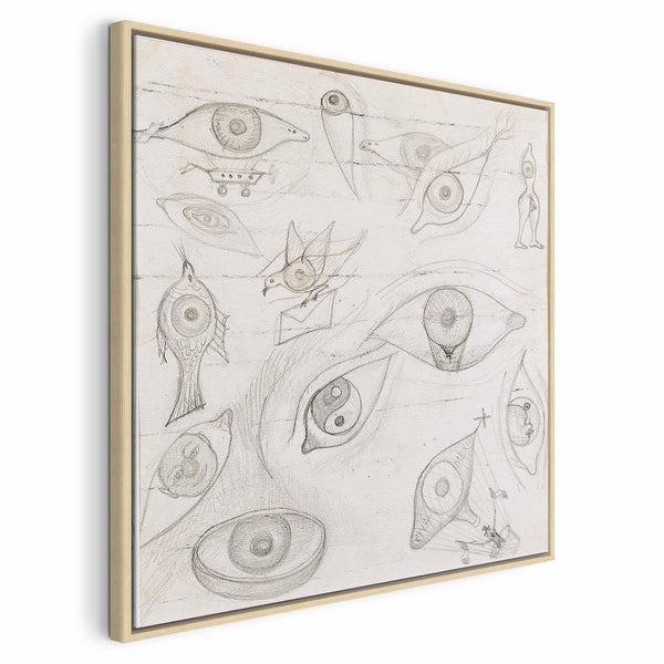 Quadro - Frida Kahlo – Drawing of Eyes