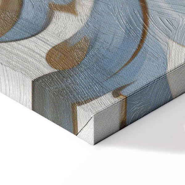 Quadro - Baroque Ornaments in Light Cream-Blue Hues