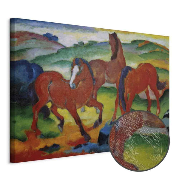 Quadro - Franz Marc – The Red Horses (Grazing Horses IV)
