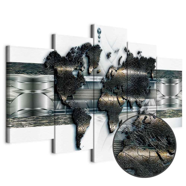 Quadro - Metal World Map