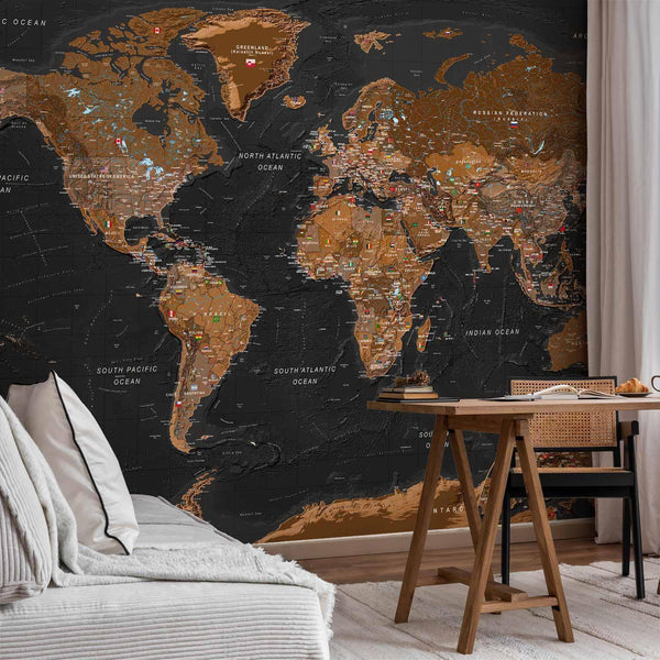 Carta da parati - World: Stylish Map