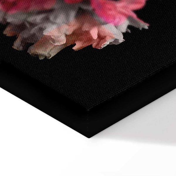 Quadro - Peony Charm (1-part) - Colorful Bouquet on Black Background