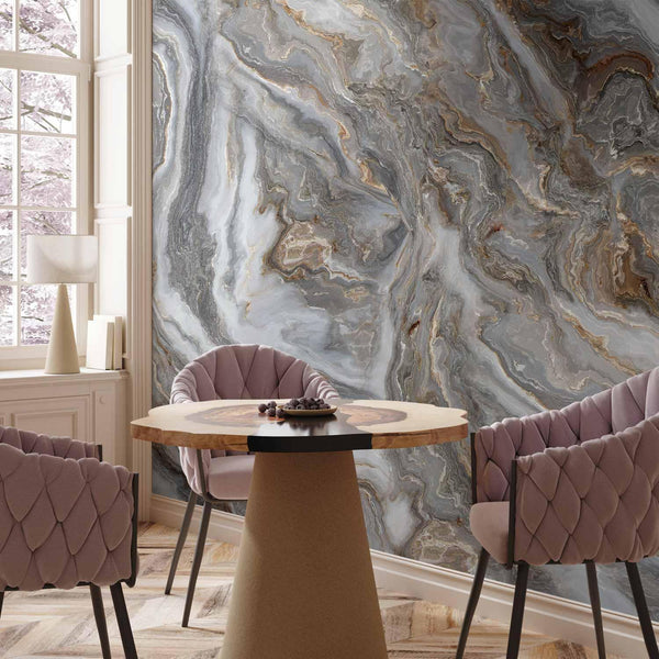 Carta da parati - Stone Abstractions - Marble Textures in Neautral Tones
