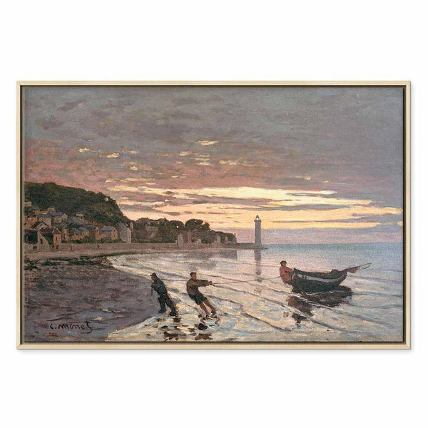 Quadro - Claude Monet – Hauling a Boat Ashore, Honfleur