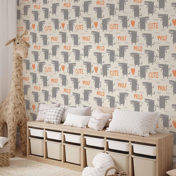 Tappezzeria murale - Cute Wolf