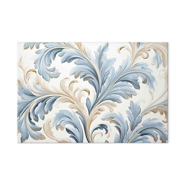 Quadro - Baroque Ornaments in Light Cream-Blue Hues