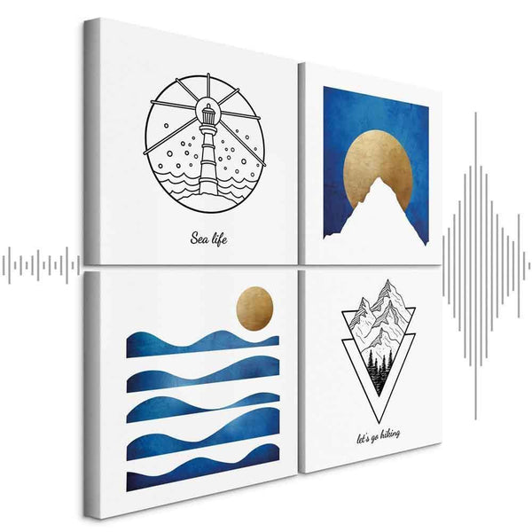 Quadro - Sea or Mountains (4 Parts)