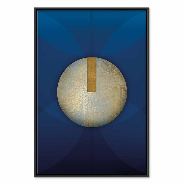 Quadro - In the Shadow of Classic Blue (1-part) - Golden Circle in Abstraction