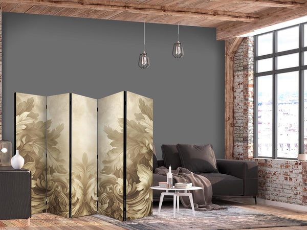 Paravento - Carved Baroque Ornaments - Rich Composition in Sepia Colors