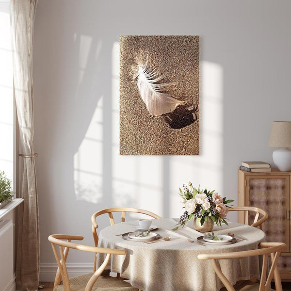 Quadro - Feather on the Sand (1 Part) Vertical