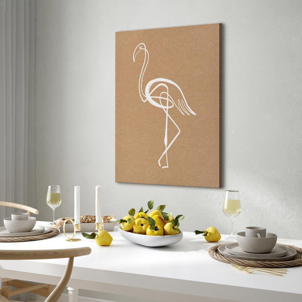 Quadro - White Flamingo (1 Part) Vertical