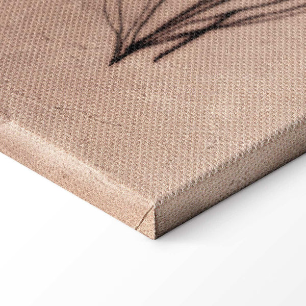 Quadro - Wildflowers – black plants on lime-wash background