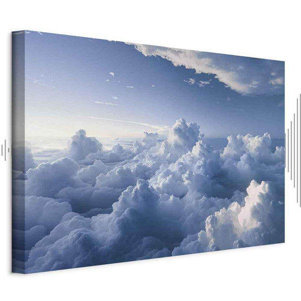 Quadro - Aerial Landscapes: Rays Lighting Up Fluffy Cloud Formations