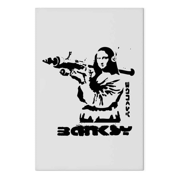 Quadro - Contrast Duel (1-part) - Banksy on Mural with Mona Lisa