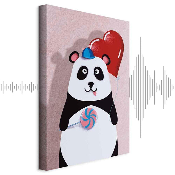Quadro - Panda with a Balloon (1 Part) Vertical