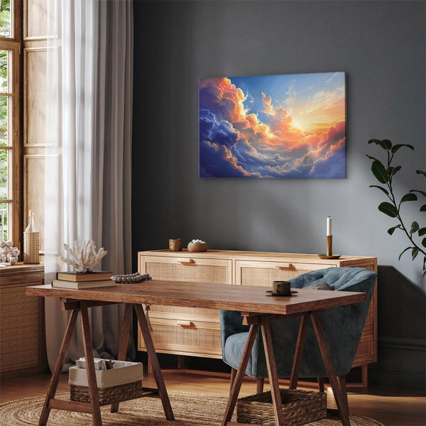 Quadro - Sunset Over a Cloudy Sea: A Wonderful Symphony of Colors
