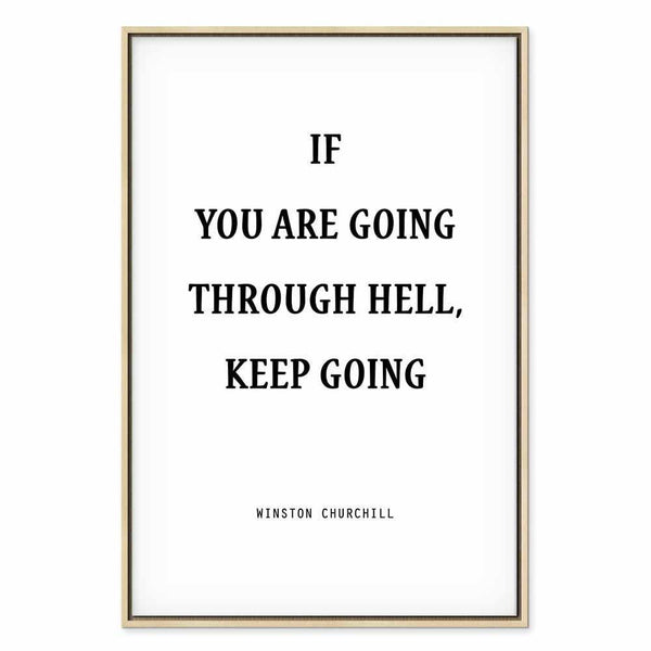 Quadro - Power of Words (1-part) - Winston Churchill's Motivational Quote