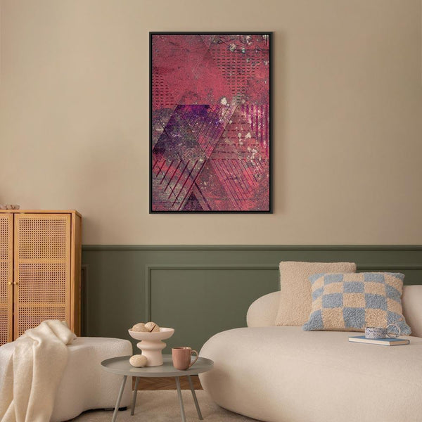 Quadro - Crimson Abstraction (1 Part) Vertical