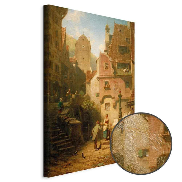 Quadro - Carl Spitzweg – Well-Wisher Presenting Flowers