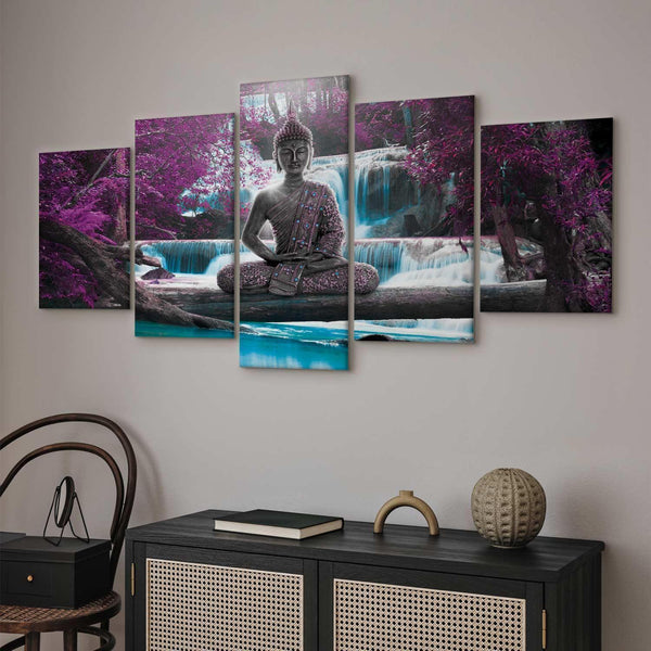 Quadro - Waterfall and Buddha